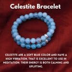 Remedywala Celestite Bracelet 8mm With Ring Charm