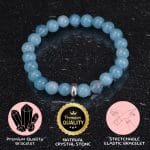 Remedywala Celestite Bracelet 8mm With Ring Charm