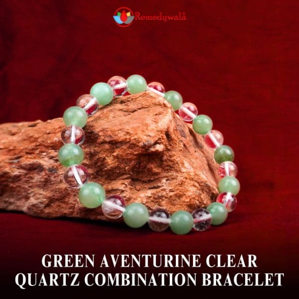 Green Aventurine Clear Quartz Combination Bracelet