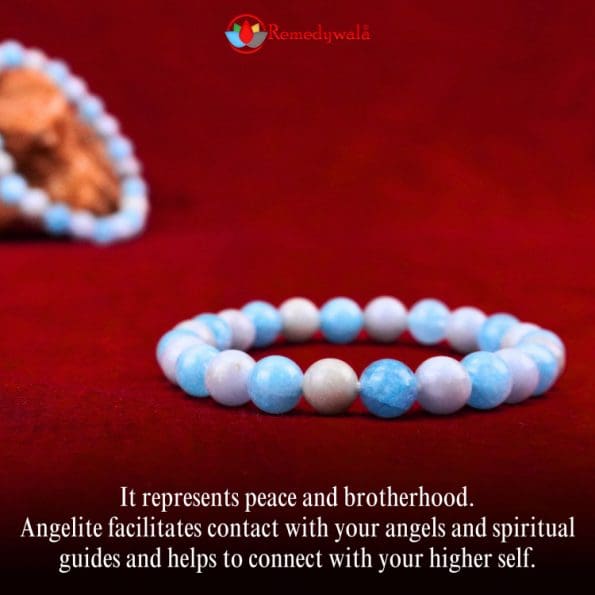 Remedywala Celestite Angelite Combination Bracelet 8mm