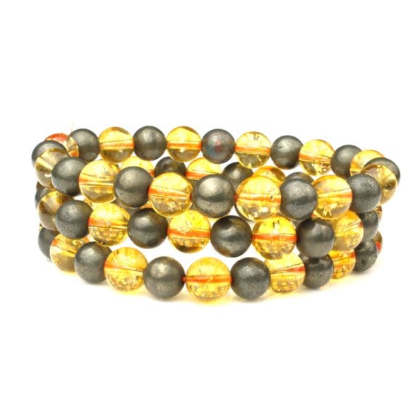 Golden Pyrite Citrine Gemstone Bracelet