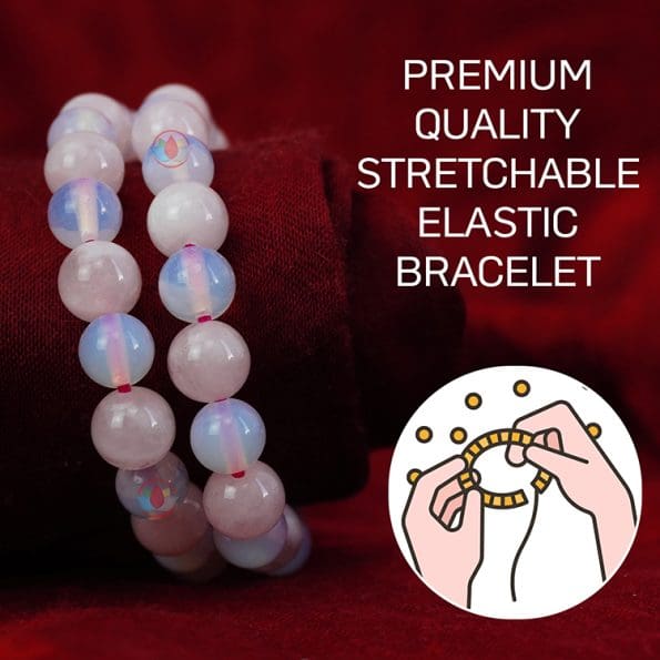 Rose Quartz Opalite Combination Bracelet 8mm - Remedywala