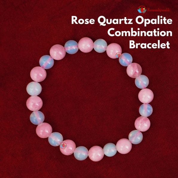 Rose Quartz Opalite Combination Bracelet 8mm - Remedywala