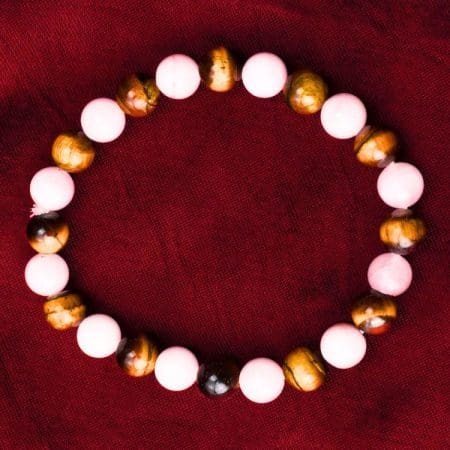 Rose Quartz Tiger Eye Combination Bracelet 8mm – Remedywala