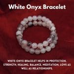 White Onyx Bracelet 8mm