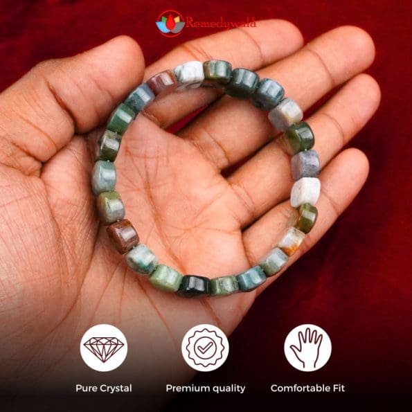 Indian Agate Bracelet (Diamond Cut Tumble