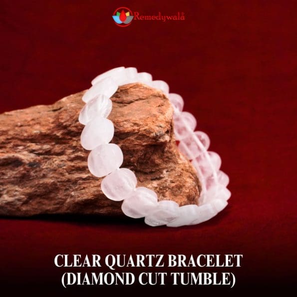 Clear Quartz Bracelet (Diamond Cut Tumble)