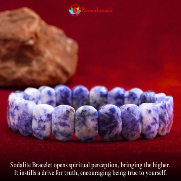 Sodalite Bracelet (Diamond Cut Tumble)