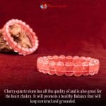 Cherry Quartz Bracelet (Diamond Cut Tumble)