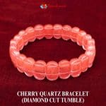 Cherry Quartz Bracelet (Diamond Cut Tumble)