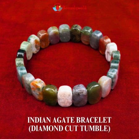 Indian Agate Bracelet (Diamond Cut Tumble