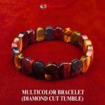 Multicolor Tiger Eye Bracelet (Diamond Cut Tumble)