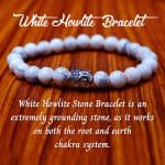 White Howlite Bracelet With Buddha Charm