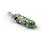 Green Spot Jasper Pencil Pendant