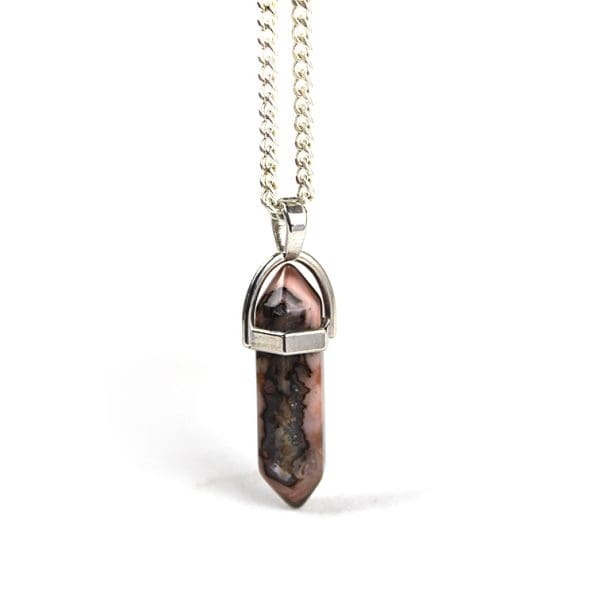 Rhodonite Pencil Pendant