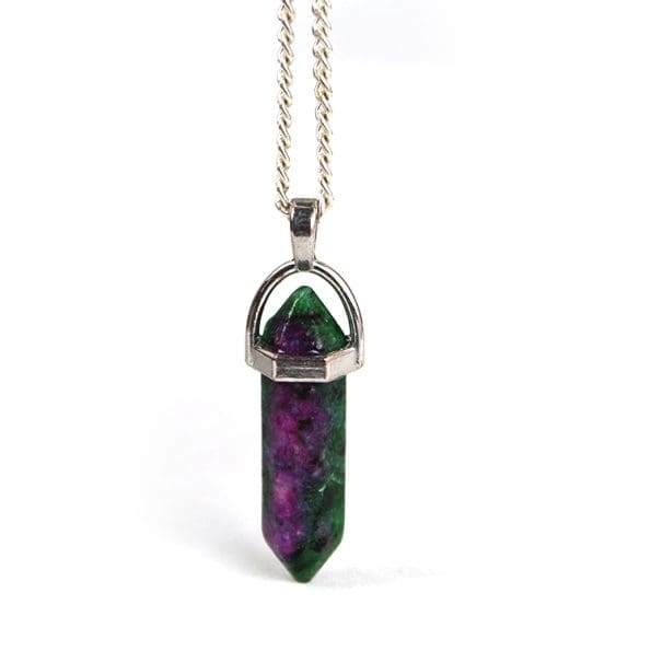 Ruby Zoisite Pencil Pendant