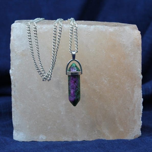 Ruby Zoisite Pencil Pendant