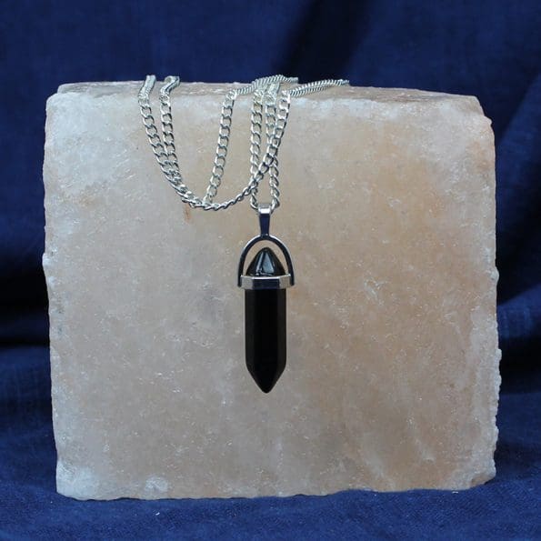 Black Obsidian Pencil Pendant