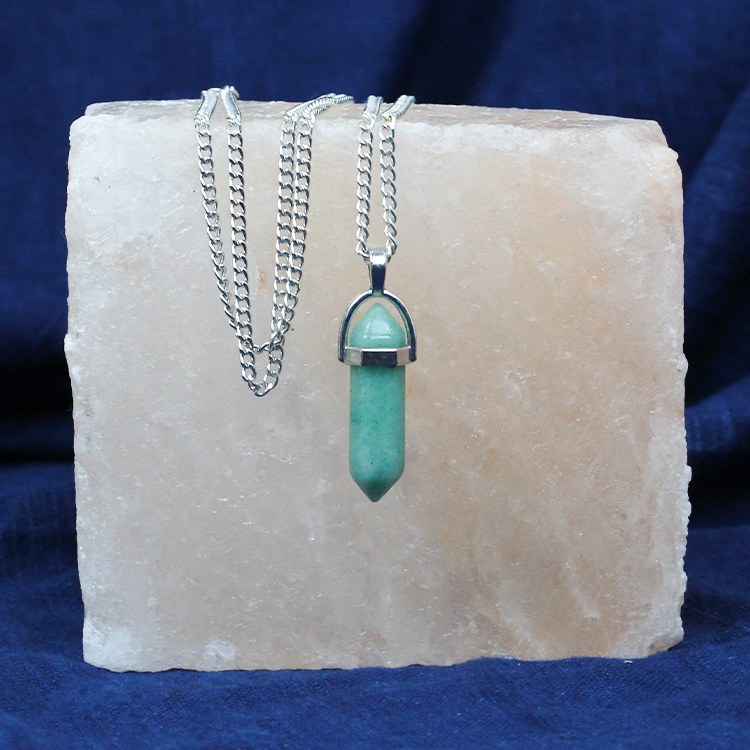 Cracked Green Aventurine Style Heart Crystal Necklace + FREE gift | eBay