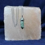 Green Spot Jasper Pencil Pendant