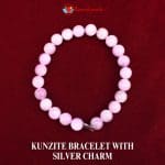 Kunzite Bracelet With Silver Charm