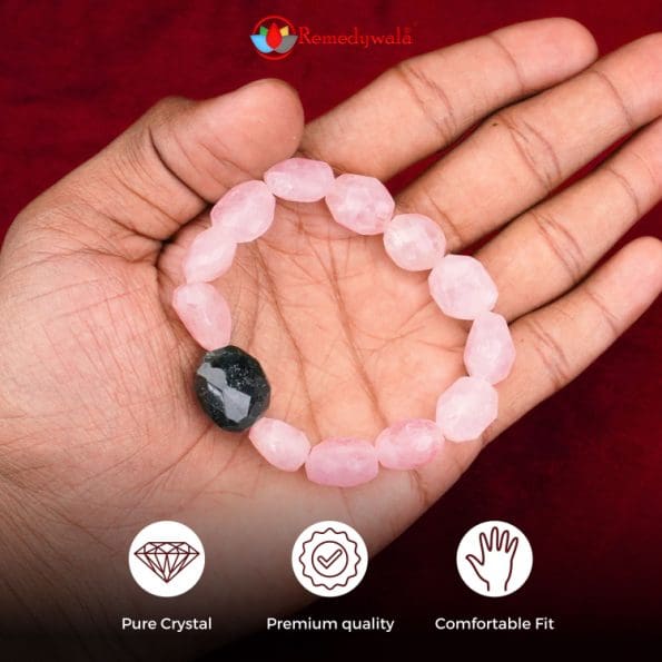 Rose Quartz Bloodstone Beads Bracelet