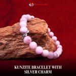 Kunzite Bracelet With Silver Charm