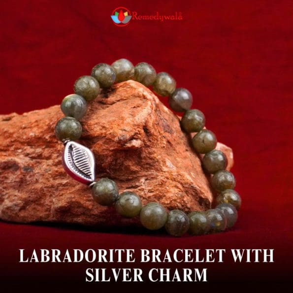 Labradorite Bracelet With Silver Charm – Remedywala