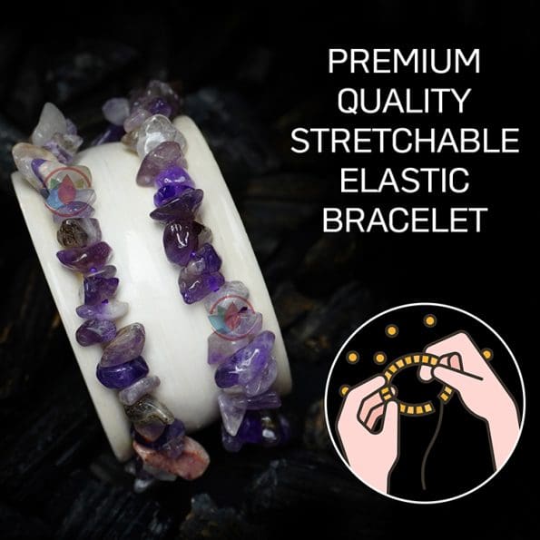 Amethyst Chips Stone Bracelet