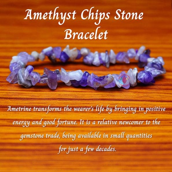 Amethyst Chips Stone Bracelet