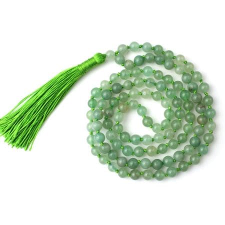 Green Aventurine Mala With Certificate 6mm Beads Jap Mala - Remedywala