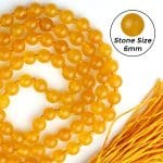 Yellow Jade Crystal Mala With Certificate – Remedywala