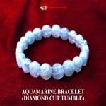 Aquamarine Bracelet (Diamond Cut Tumble)
