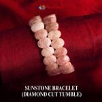 Sunstone Bracelet (Diamond Cut Tumble)