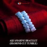 Aquamarine Bracelet (Diamond Cut Tumble)