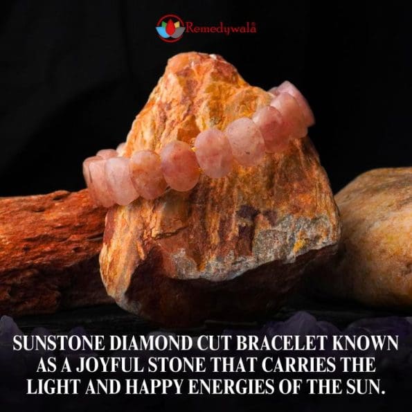 Sunstone Bracelet (Diamond Cut Tumble)