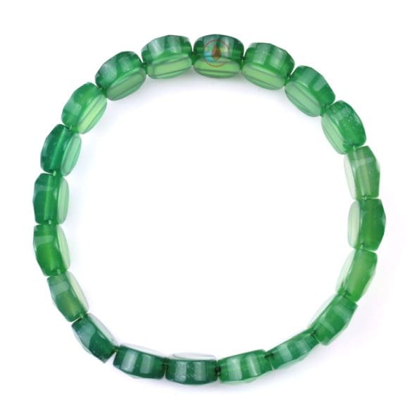 Green Onyx Bracelet (Diamond Cut Tumble)