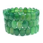 Green Onyx Bracelet (Diamond Cut Tumble)