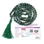 Moss Agate Crystal Mala With Certificate – Remedywala