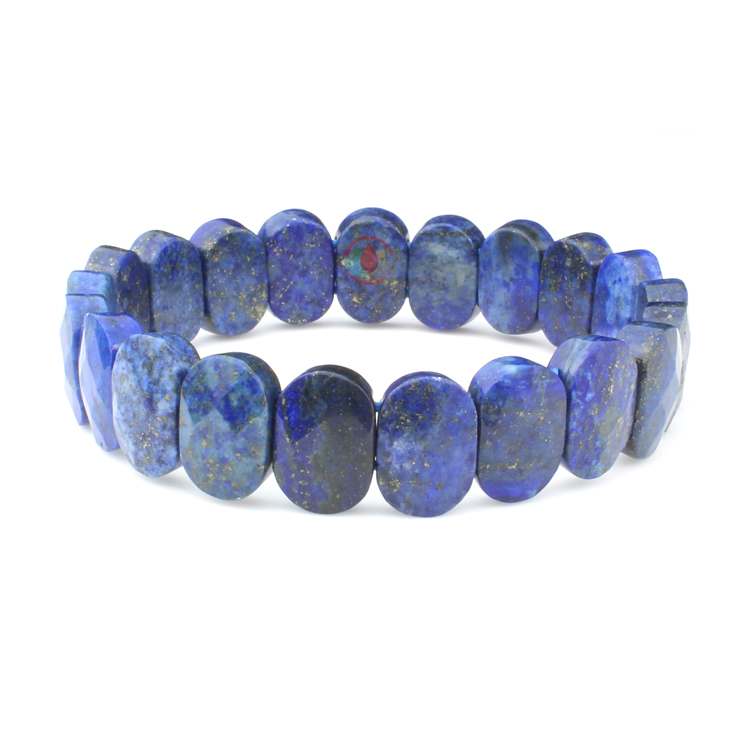 LKBEADS Lapis Lazuli 4mm, 46 Pieces rondelle Shape Faceted Cut Gemstone  Beads 7 inch Stacking Bracelet with Silver Plated Lock for Unisex.#Code-  LCBR-4135 : Amazon.in: Home & Kitchen