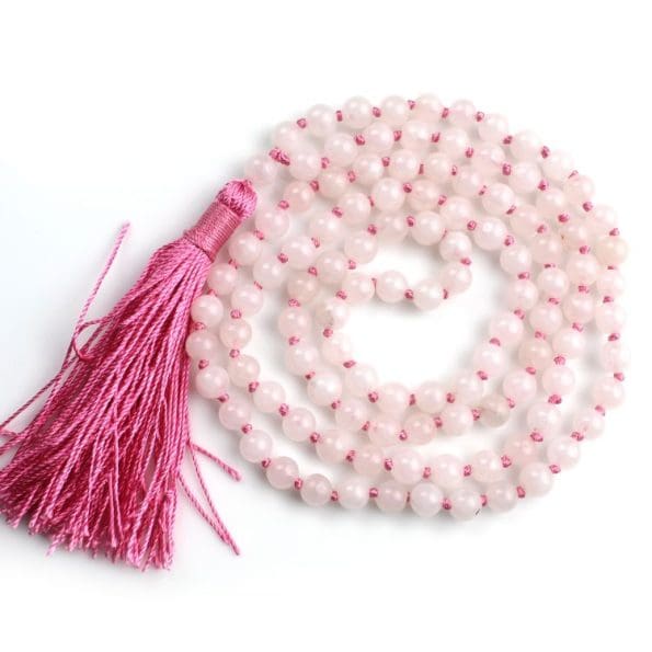 Rose Quartz Mala With Certificate 6mm Beads Japa Mala