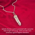 Clear Quartz Wire Wrapped Pencil Pendant