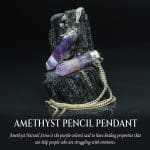 Amethyst Pencil Pendant