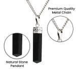 Black Tourmaline Small Pencil Pendant