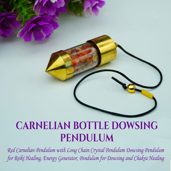 Red Carnelian Bottle Dowsing Pendulum