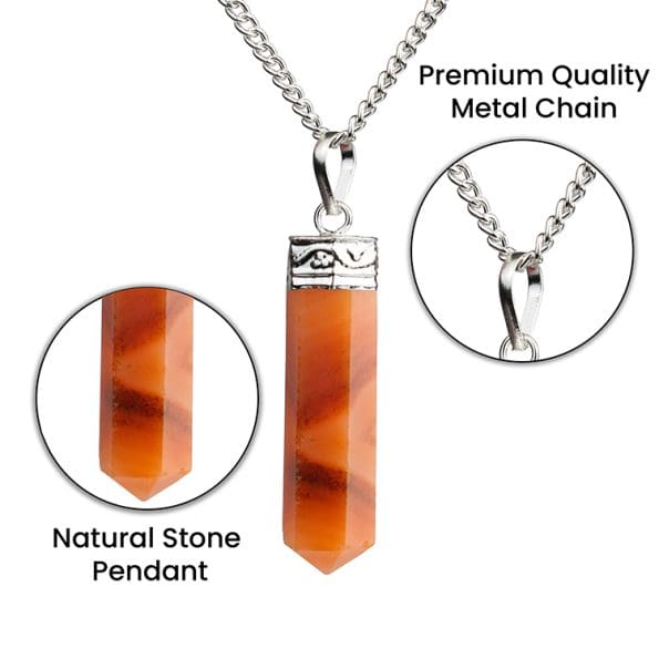 Carnelian Pencil Pendant