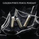 Golden Pyrite Pencil Pendant