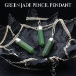 Green Jade Pencil Pendant