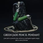 Green Jade Pencil Pendant