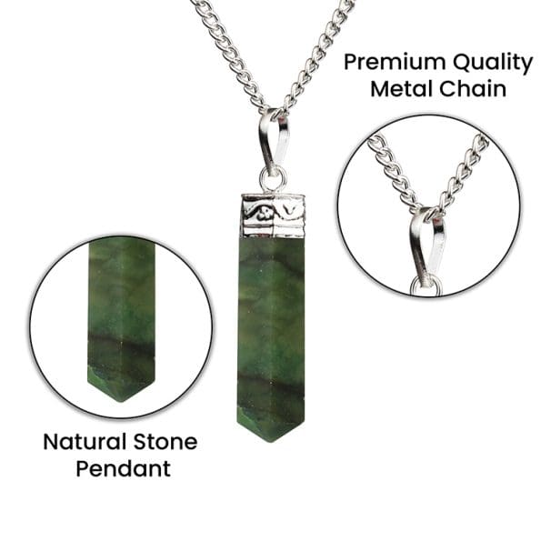 Green Jade Pencil Pendant